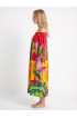 Hand Painted Rayon Off Shoulder Dress
